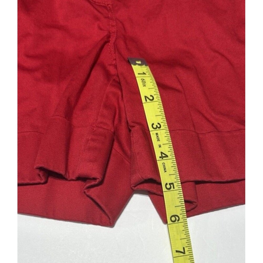 White House Black Market Women's Red Shorts Size 2 Cuffed Casual Summer Mid-Rise - Picture 6 of 8